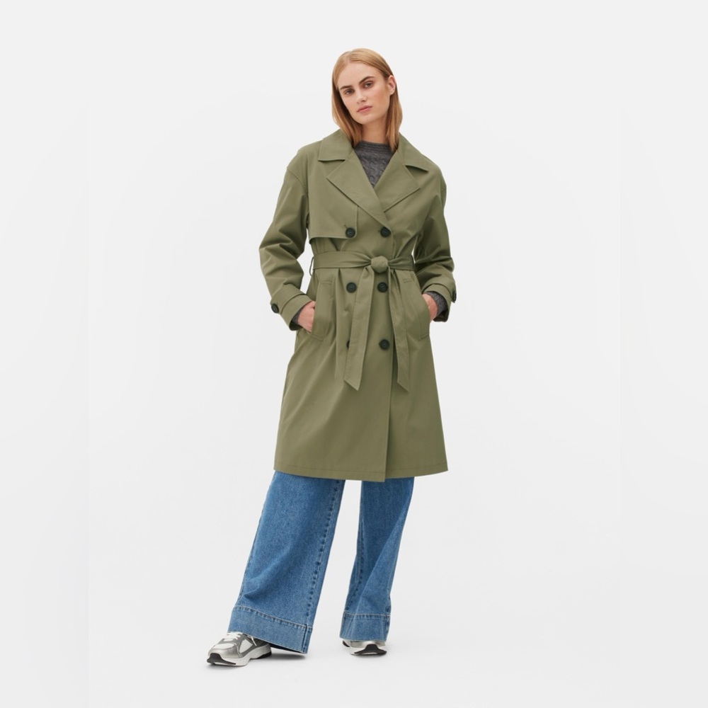 PRIMARK DOUBLE-BREASTED BELTED MAC TRENCH COAT XS